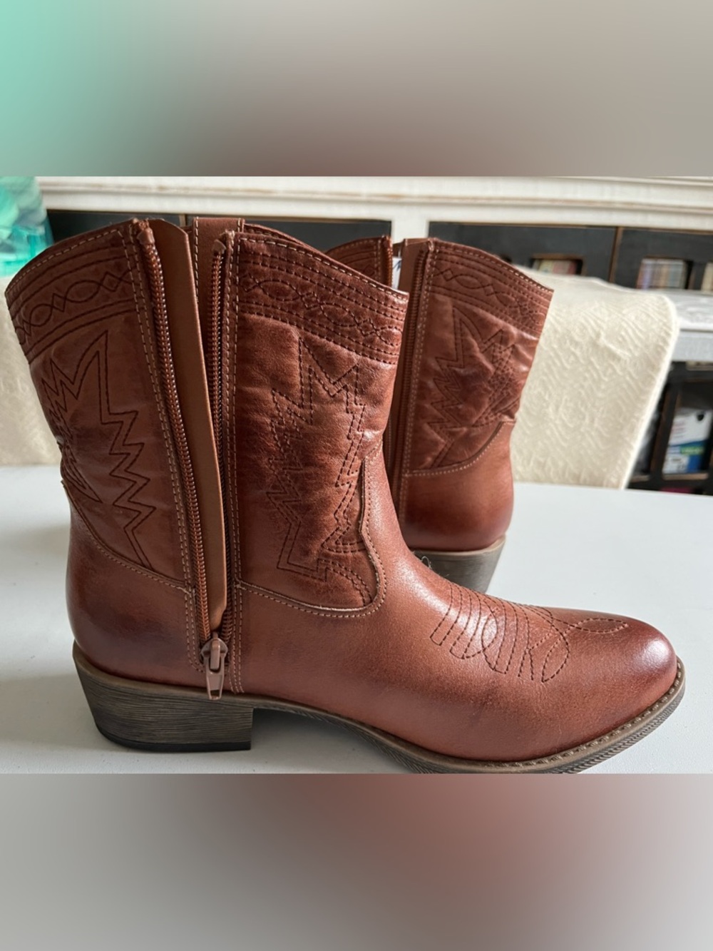 Western zip ankle bootsCoconuts by Matisse Chestnut  Brown unworn